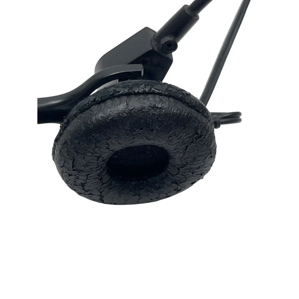 Wired Over-Ear Headset W/ Adjustable Microphone Black Lightweight Design 100e